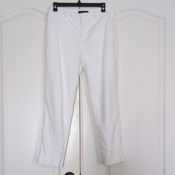 Banana Republic White Linen pants Classic Style - Picture 1 of 3